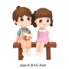 Load image into Gallery viewer, 1 pair Cute Lovers Couple Figurines Miniature Craft with Guitar Ornament Fairy Garden Decor home decoration accessories