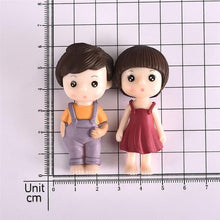 Load image into Gallery viewer, 1 pair Cute Lovers Couple Figurines Miniature Craft with Guitar Ornament Fairy Garden Decor home decoration accessories