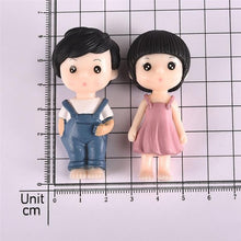 Load image into Gallery viewer, 1 pair Cute Lovers Couple Figurines Miniature Craft with Guitar Ornament Fairy Garden Decor home decoration accessories
