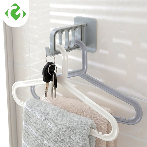 GUANYAO foldable Key Decorative Hooks Multi-function Door Hooks strong adhesive hanger storage rack coat hooks Creative Solid